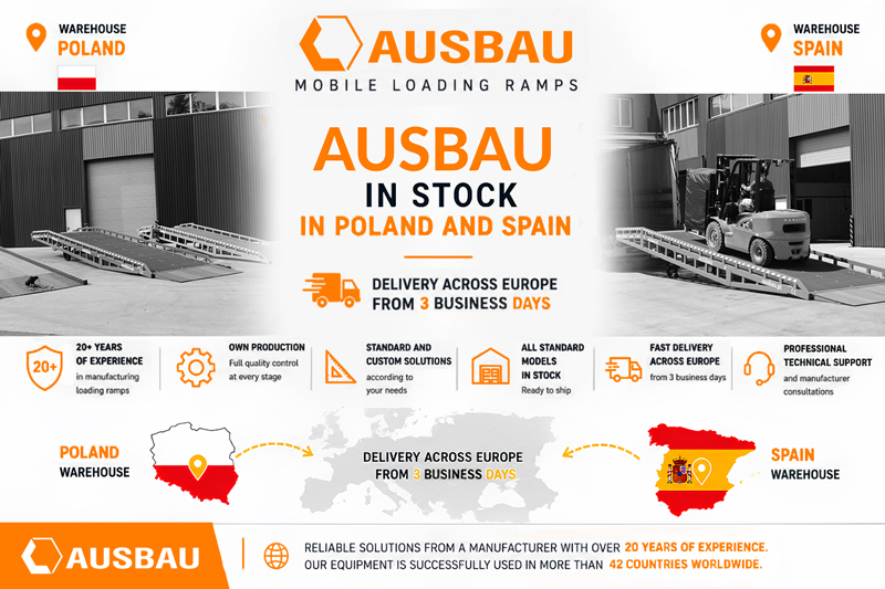 Rampe mobili AUSBAU disponibili dai magazzini in Polonia e Spagna